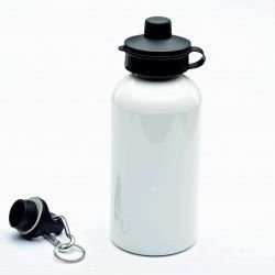 Спортивная бутылка под воду, белого цвета для сублимации (d=7.2 см, h=19.5 см, s=500 ml, m=300 г)