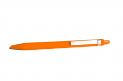 2101/9 Ручка матовая с металлическим клипом оранжевая RADICAL