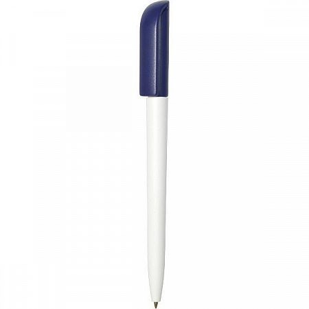 PR0006 Ручка с поворотным механизмом бело-синяя