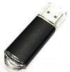 VF-675 металлическая флешка с пластиковым колпачком Черная 8GB