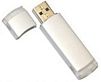 VF-604 алюминиевая флешка с пластиковыми вставками Серебристая 4GB